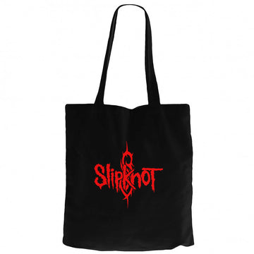 Slipknot Logo Red Siyah Kanvas Bez Çanta