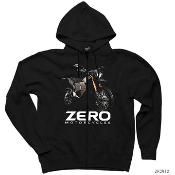 Zero FX Siyah Fermuarlı Kapşonlu Sweatshirt