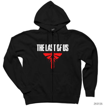 The Last of Us Blood Siyah Fermuarlı Kapşonlu Sweatshirt