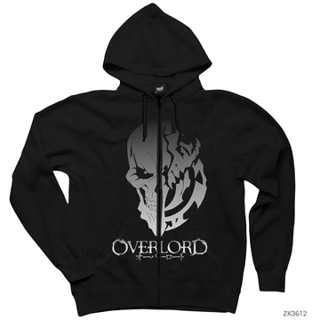 OverLord Sorcerer Kingdom Siyah Fermuarlı Kapşonlu Sweatshirt