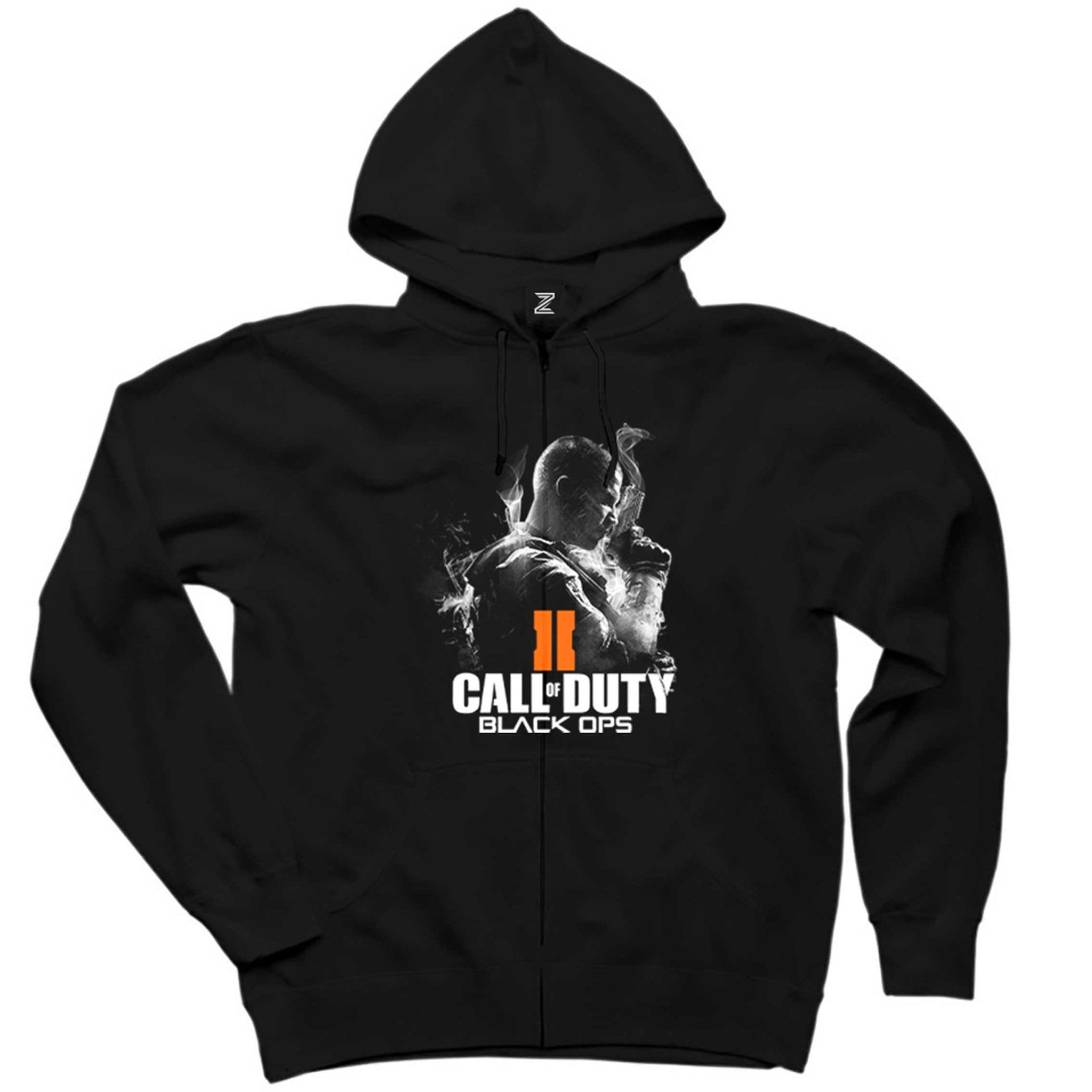 Call Of Duty Black Ops Siyah Fermuarlı Kapşonlu Sweatshirt