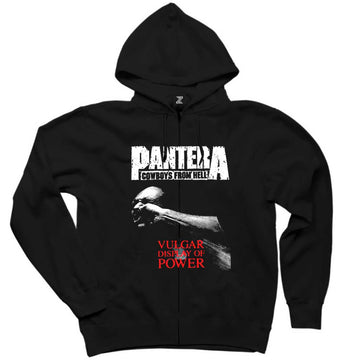 Pantera Vulgar Display Of Power Siyah Fermuarlı Kapşonlu Sweatshirt