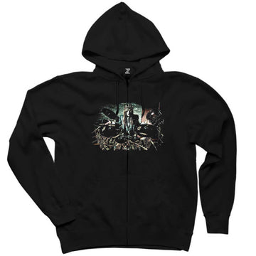 Slipknot Joey Jordison Bateri Siyah Fermuarlı Kapşonlu Sweatshirt