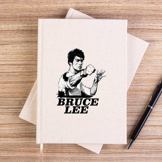 Bruce Lee Portre Çizgisiz Kanvas Defter - Zepplingiyim