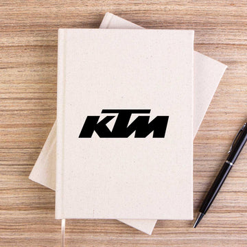 KTM Motorcycle Black Logo Çizgisiz Kanvas Defter - Zepplingiyim