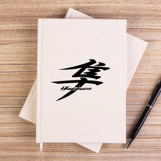 Hayabusa Logo Text Çizgisiz Kanvas Defter - Zepplingiyim