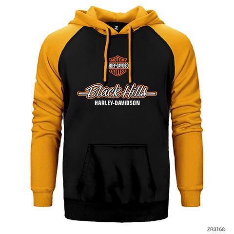 Harley Davidson Black Hills Çift Renk Reglan Kol Sweatshirt / Hoodie - Zepplingiyim