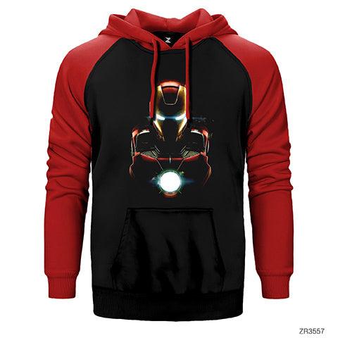 Iron Man Armor Çift Renk Reglan Kol Sweatshirt / Hoodie - Zepplingiyim