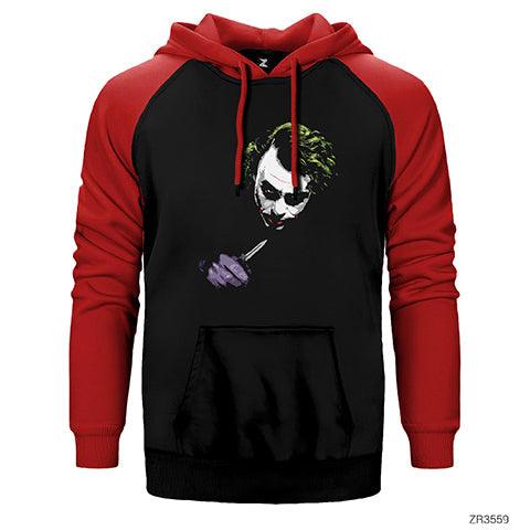 Knife Joker Çift Renk Reglan Kol Sweatshirt / Hoodie - Zepplingiyim