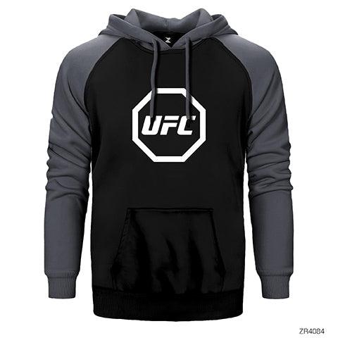 UFC Logo Çift Renk Reglan Kol Sweatshirt / Hoodie - Zepplingiyim