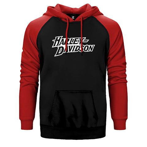 Harley Davidson Logo 3 Çift Renk Reglan Kol Sweatshirt / Hoodie - Zepplingiyim