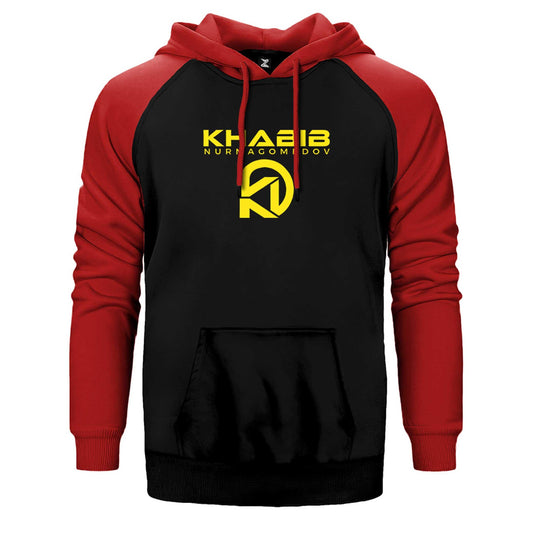 Khabib Logo Çift Renk Reglan Kol Sweatshirt / Hoodie - Zepplingiyim