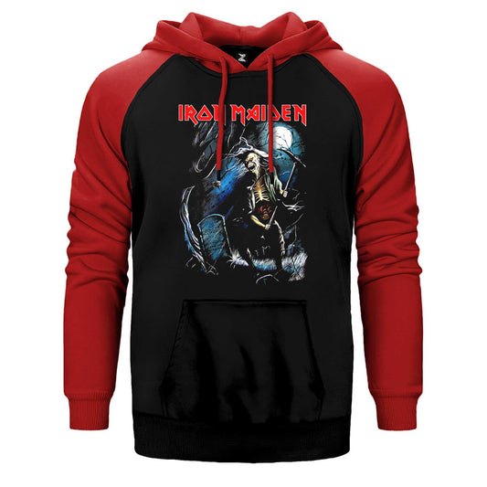 Iron Maiden Benjamin Çift Renk Reglan Kol Sweatshirt / Hoodie - Zepplingiyim