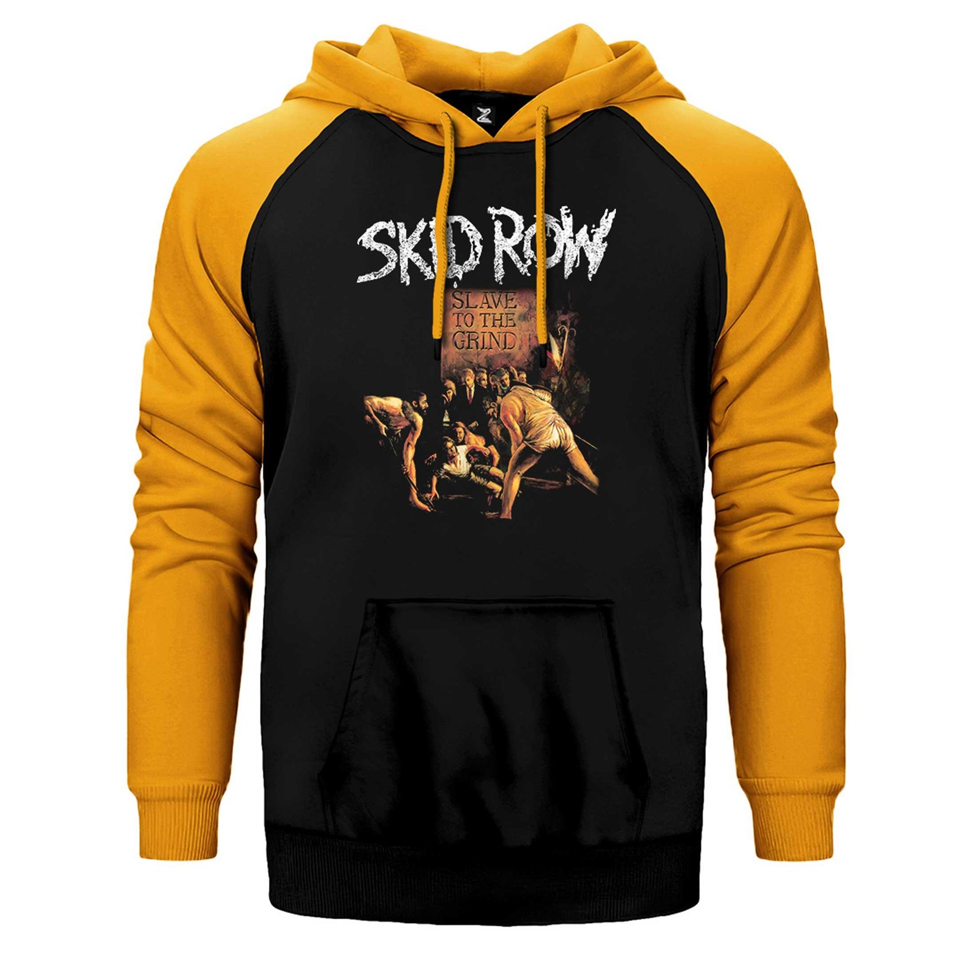 Skid Row Slave To The Grind Çift Renk Reglan Kol Sweatshirt / Hoodie - Zepplingiyim