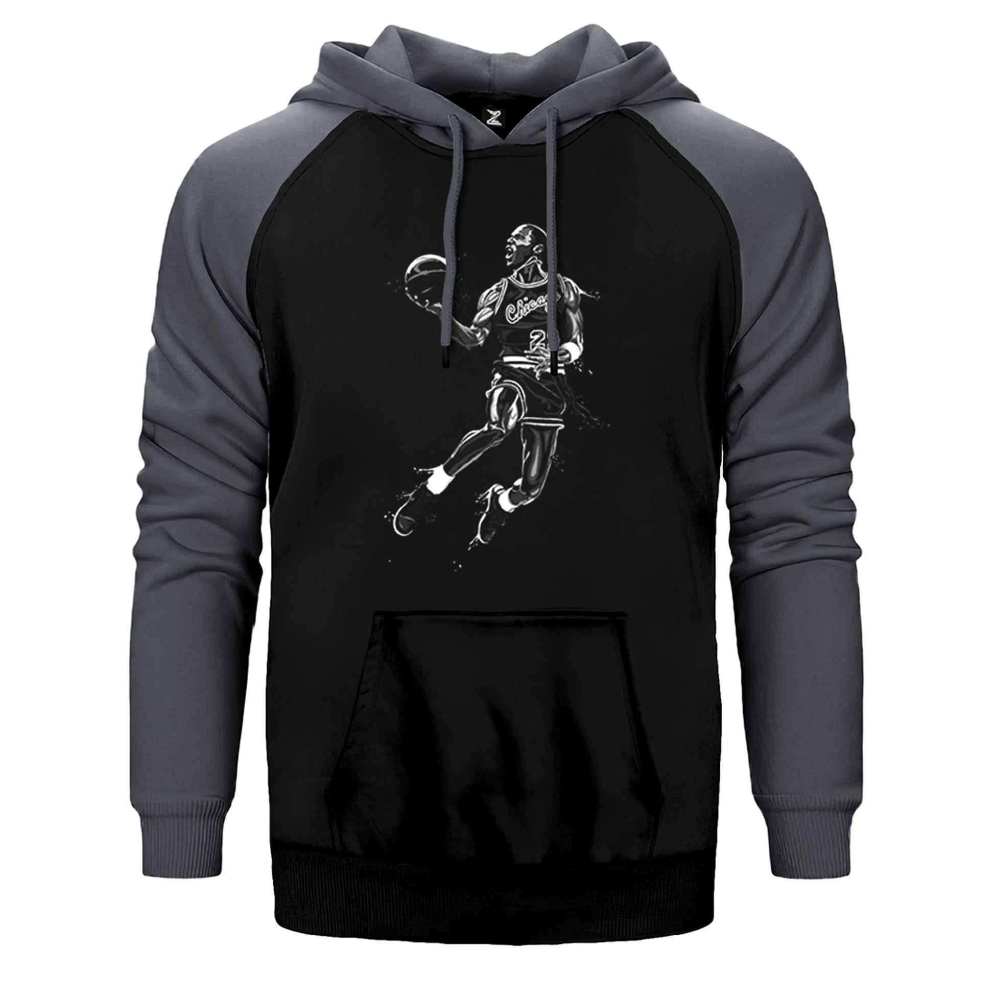 Michael Jordan Black Çift Renk Reglan Kol Sweatshirt / Hoodie - Zepplingiyim
