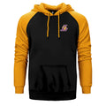 Los Angeles Lakers Logo Çift Renk Reglan Kol Sweatshirt / Hoodie - Zepplingiyim