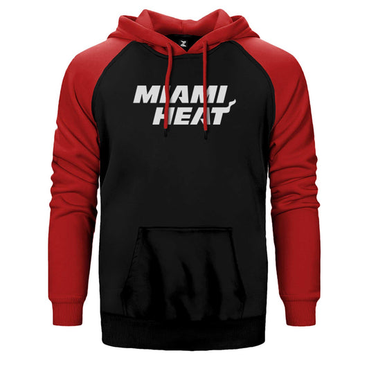 Miami Heat White Çift Renk Reglan Kol Sweatshirt / Hoodie - Zepplingiyim