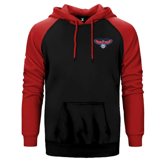 Atlanta Hawks Logo Çift Renk Reglan Kol Sweatshirt / Hoodie - Zepplingiyim