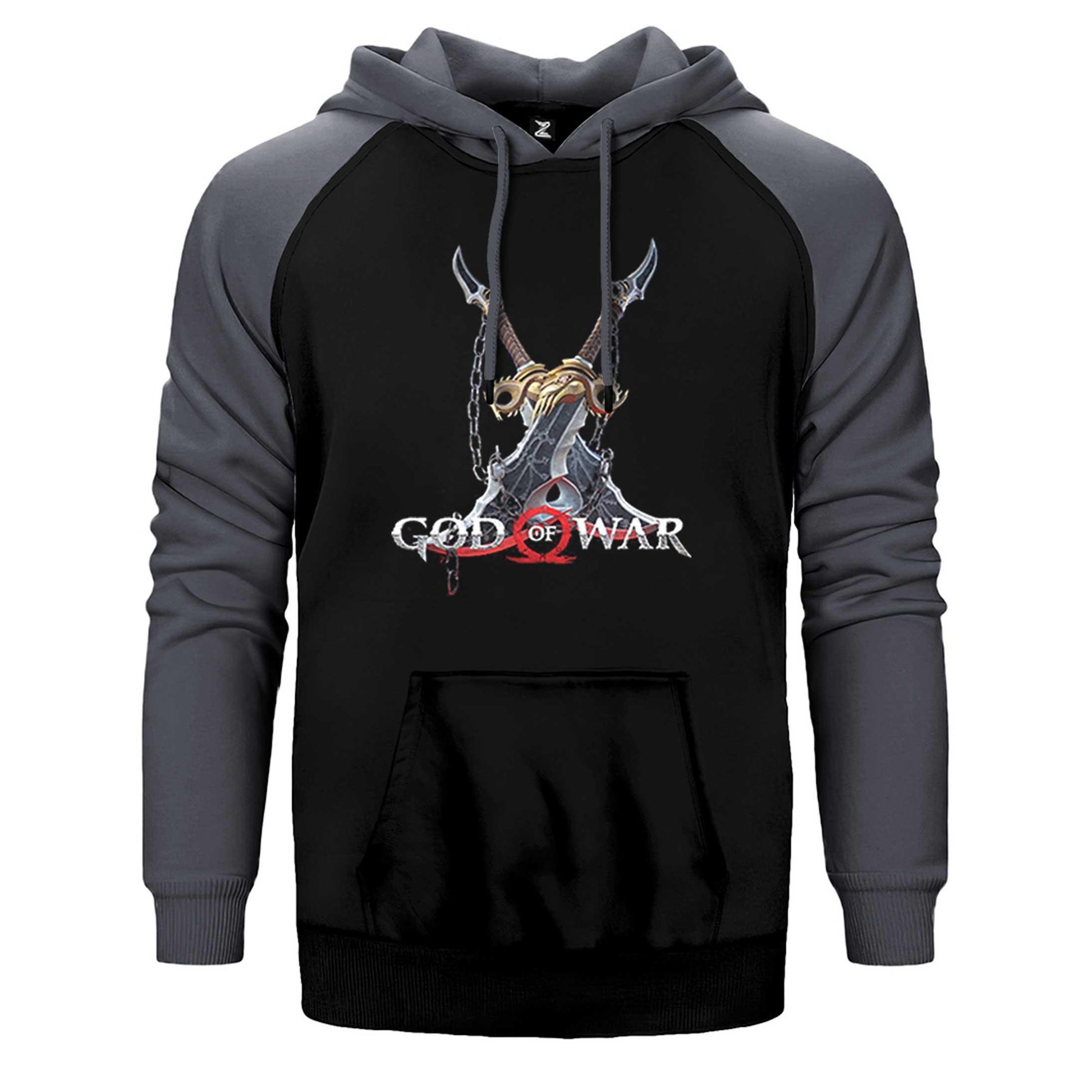 God Of War Kratos Kılıçları Çift Renk Reglan Kol Sweatshirt / Hoodie - Zepplingiyim