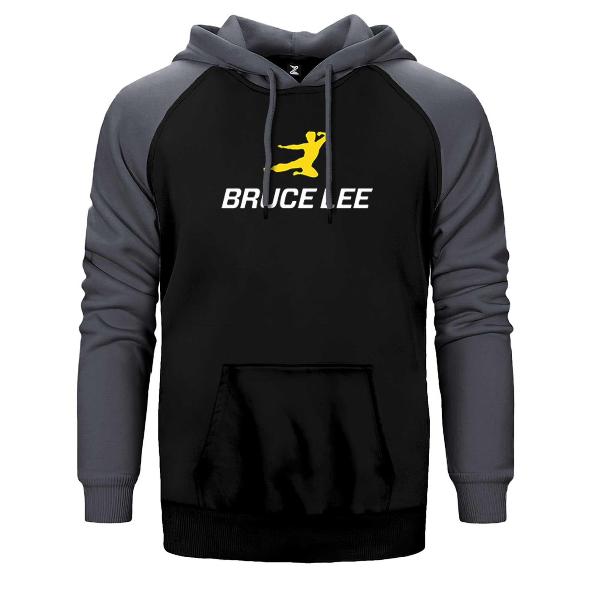 Bruce Lee Yellow Man Çift Renk Reglan Kol Sweatshirt / Hoodie - Zepplingiyim