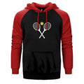 Tennis Rackets Çift Renk Reglan Kol Sweatshirt / Hoodie - Zepplingiyim