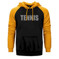 Tennis Text Çift Renk Reglan Kol Sweatshirt / Hoodie - Zepplingiyim
