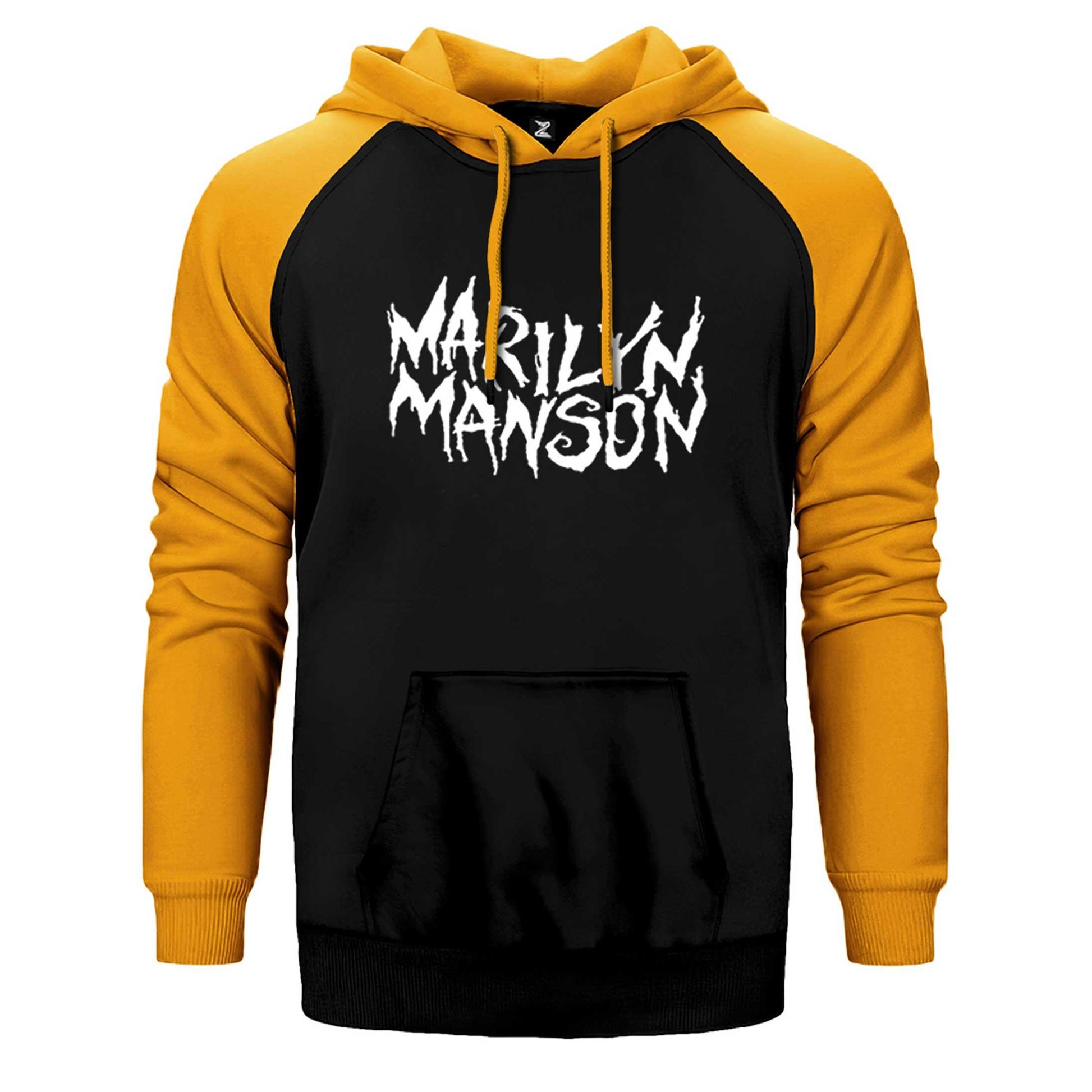 Marilyn Manson Iconic Text Çift Renk Reglan Kol Sweatshirt / Hoodie - Zepplingiyim