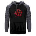 Marilyn Manson Ministry Red Logo Çift Renk Reglan Kol Sweatshirt / Hoodie - Zepplingiyim