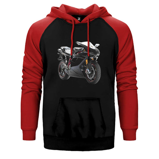 Ducati 1098 Çift Renk Reglan Kol Sweatshirt / Hoodie - Zepplingiyim