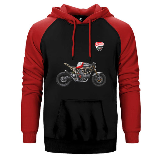 Ducati SuperSport Çift Renk Reglan Kol Sweatshirt / Hoodie - Zepplingiyim