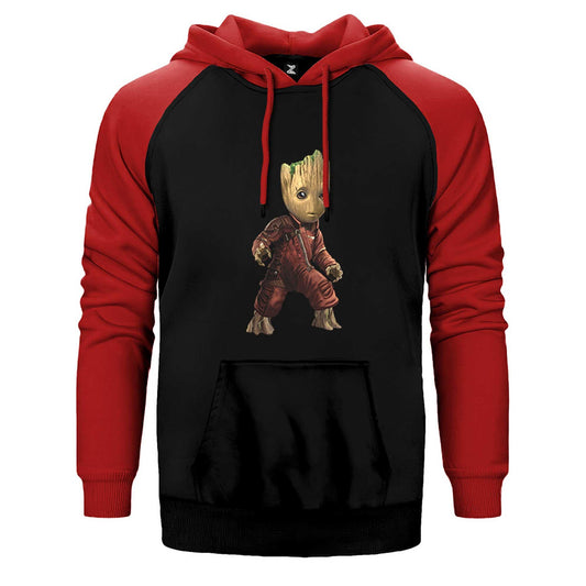 Groot Baby Warrior Çift Renk Reglan Kol Sweatshirt / Hoodie - Zepplingiyim