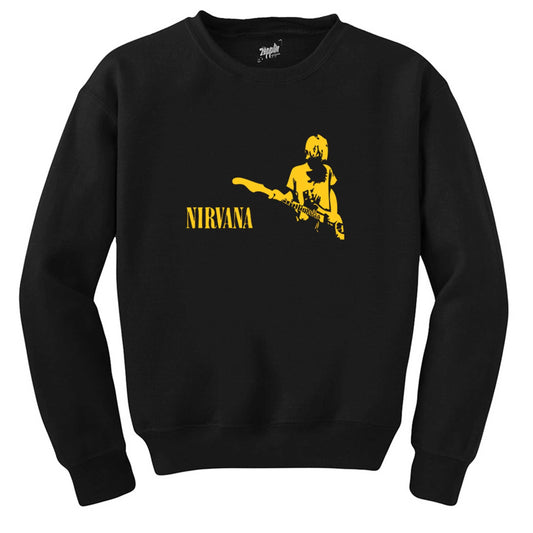 Nirvana Kurt Cobain Siyah Sweatshirt - Zepplingiyim