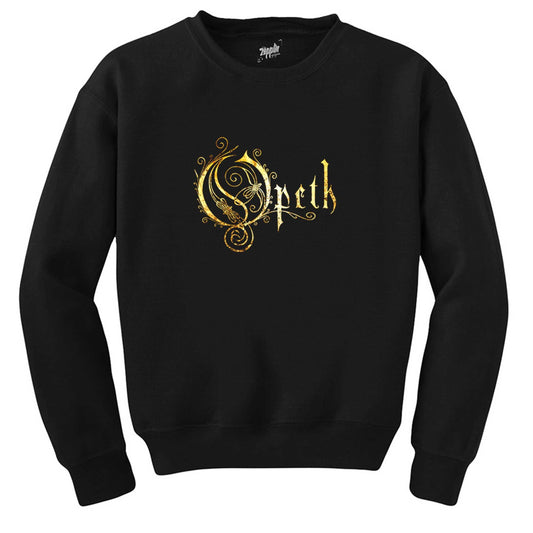 Opeth Logo Classic Siyah Sweatshirt - Zepplingiyim