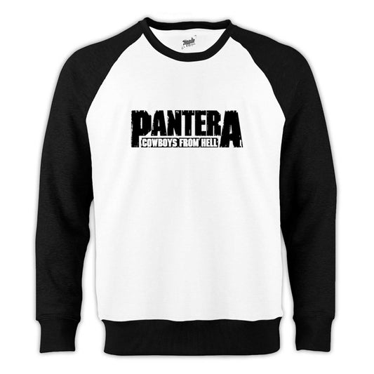Pantera Cowboys From Hell 2 Reglan Kol Beyaz Sweatshirt - Zepplingiyim