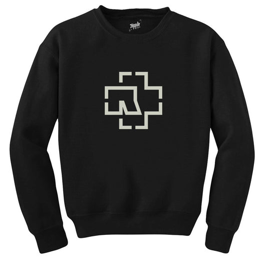 Rammstein Logo Siyah Sweatshirt - Zepplingiyim