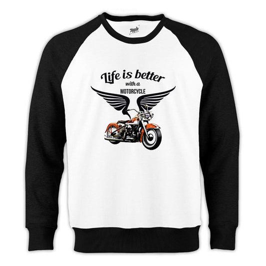 Vintage Harley Davidson Reglan Kol Beyaz Sweatshirt - Zepplingiyim