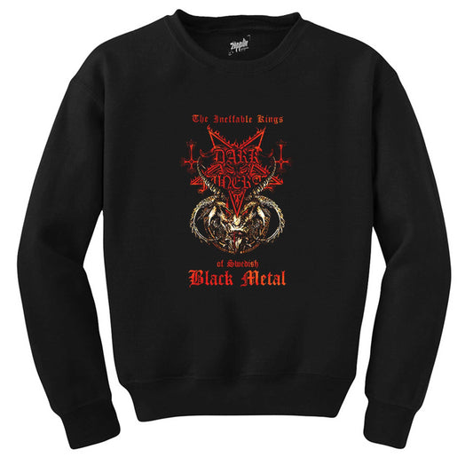 Dark Funeral King Siyah Sweatshirt - Zepplingiyim