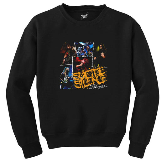 Suicide Silence Lıve And Mental Siyah Sweatshirt - Zepplingiyim