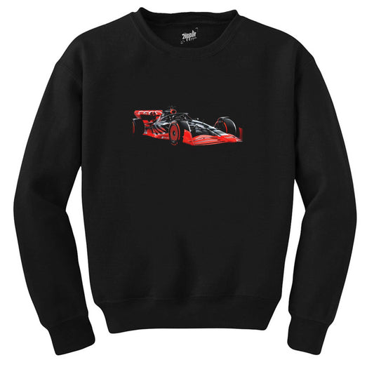 F1 Audi Car Siyah Sweatshirt - Zepplingiyim