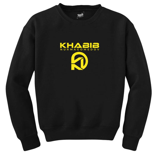 Khabib Logo Siyah Sweatshirt - Zepplingiyim