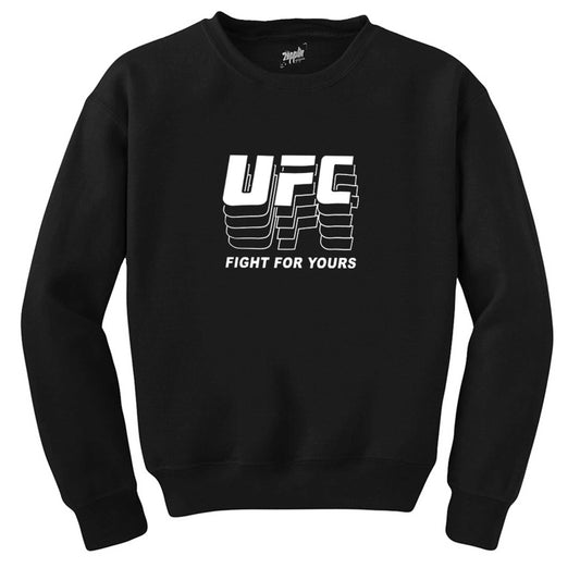 UFC FG Siyah Sweatshirt - Zepplingiyim