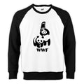 UFC WWF Panda Reglan Kol Beyaz Sweatshirt - Zepplingiyim