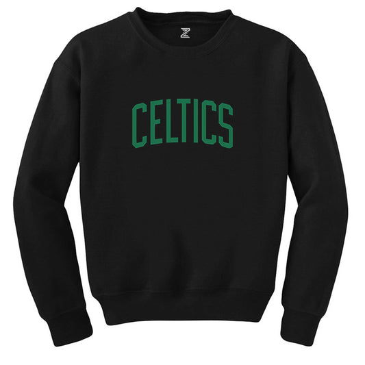Boston Celtics Yazı Siyah Sweatshirt - Zepplingiyim
