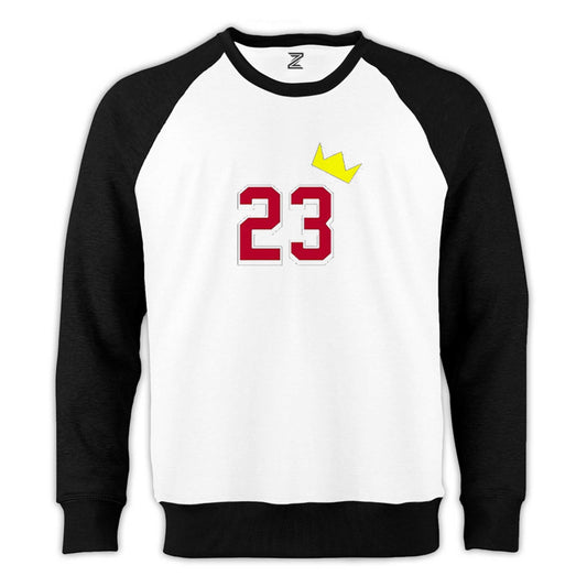 Michael Jordan 23 King Reglan Kol Beyaz Sweatshirt - Zepplingiyim
