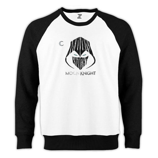 Moon Knight Logo Reglan Kol Beyaz Sweatshirt - Zepplingiyim