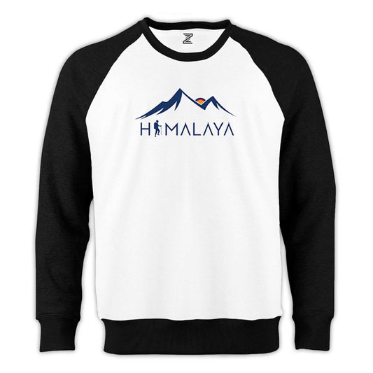 Himalaya Adventure Reglan Kol Beyaz Sweatshirt - Zepplingiyim