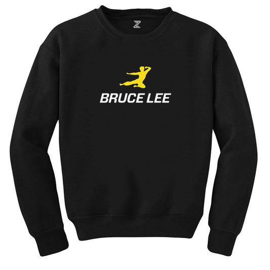 Bruce Lee Yellow Man Siyah Sweatshirt - Zepplingiyim