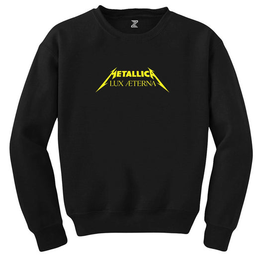 Metallica Lux Æterna Text Siyah Sweatshirt - Zepplingiyim