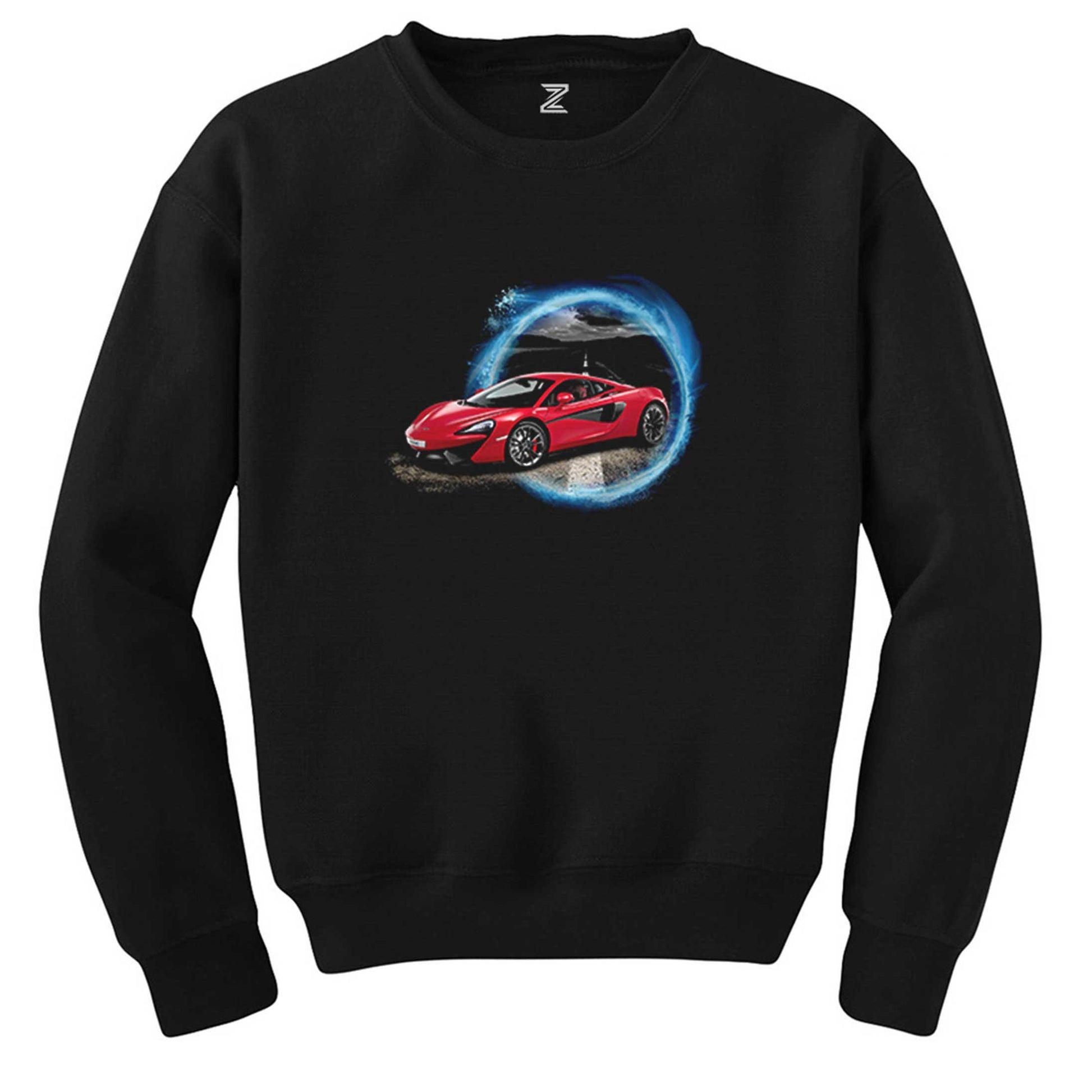 Asphalt 9 Legends 3D Car Siyah Sweatshirt - Zepplingiyim