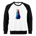 Karlar Ülkesi Elsa ve Anna Reglan Kol Beyaz Sweatshirt - Zepplingiyim